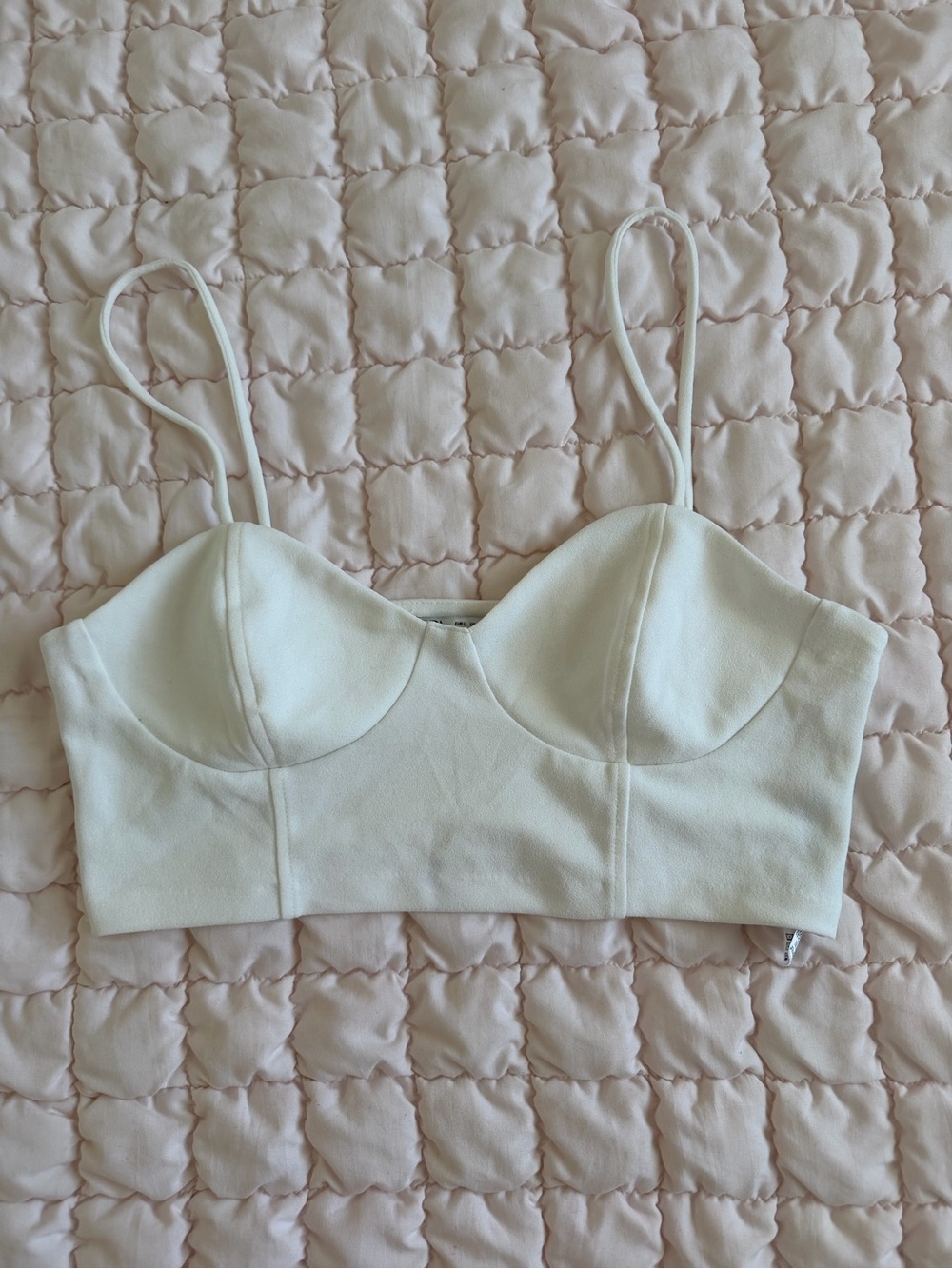 Zara Women's White Bustier Crop Top